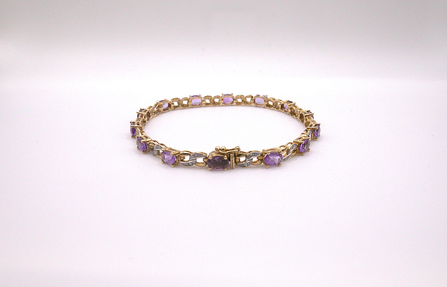Amethyst & Diamond Bracelet