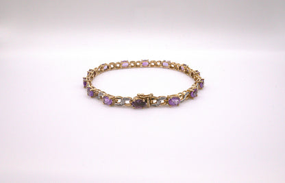Amethyst & Diamond Bracelet