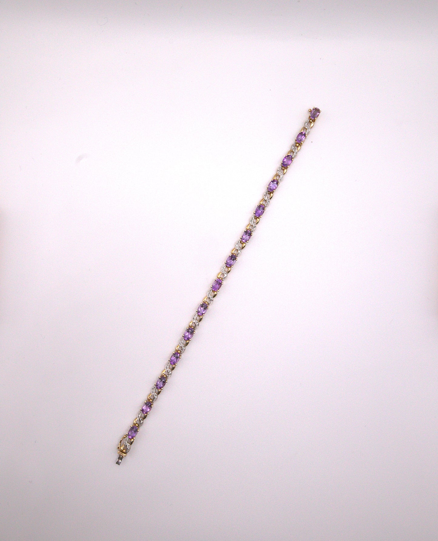 Amethyst & Diamond Bracelet