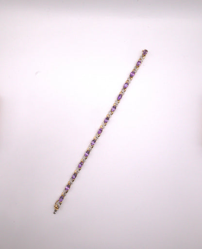 Amethyst & Diamond Bracelet