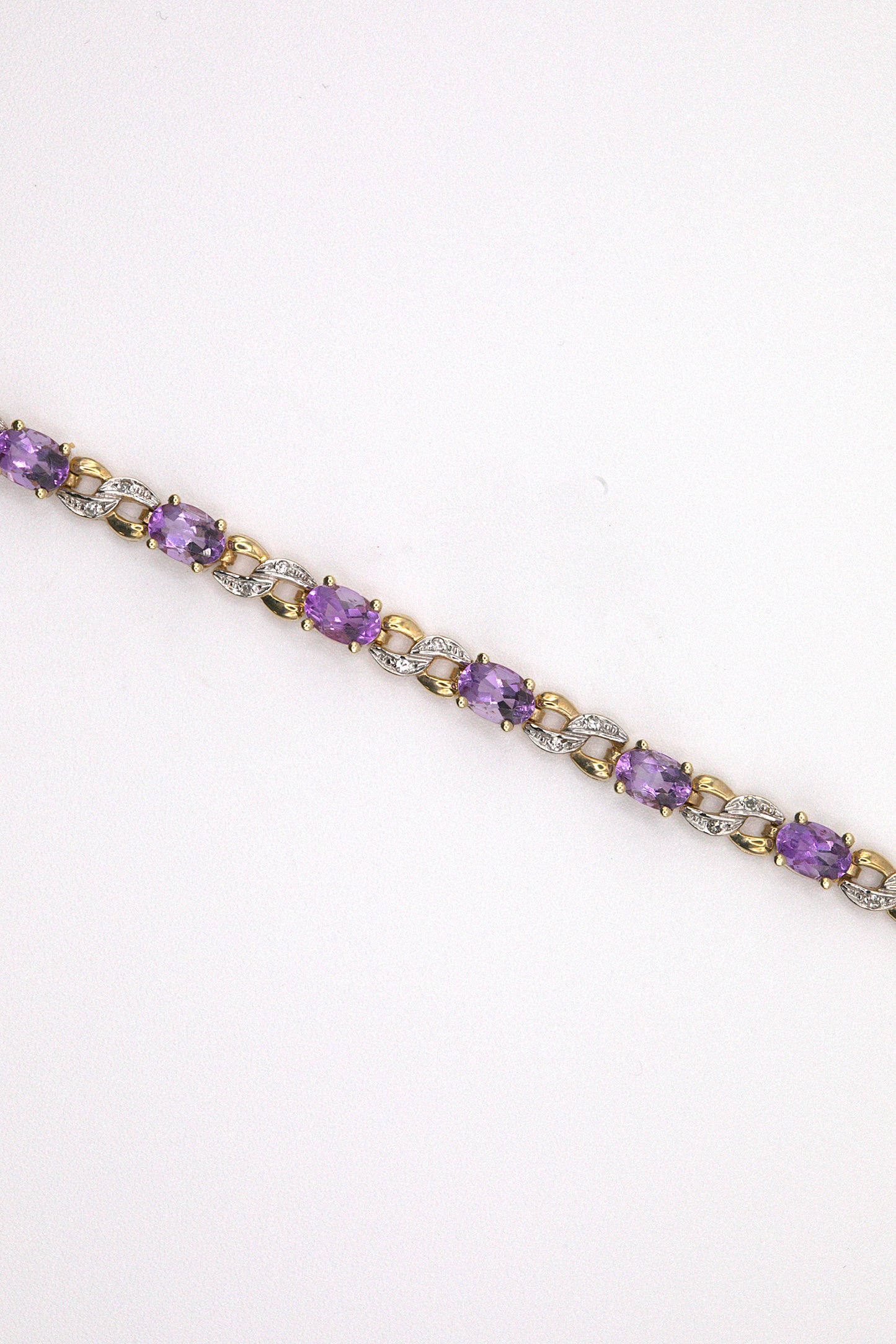 Amethyst & Diamond Bracelet