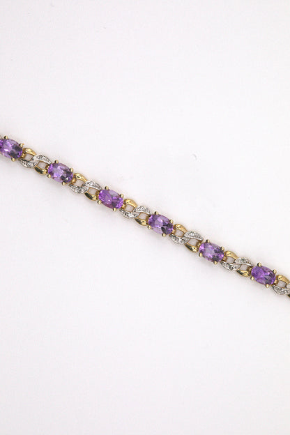 Amethyst & Diamond Bracelet