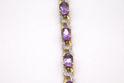Amethyst & Diamond Bracelet