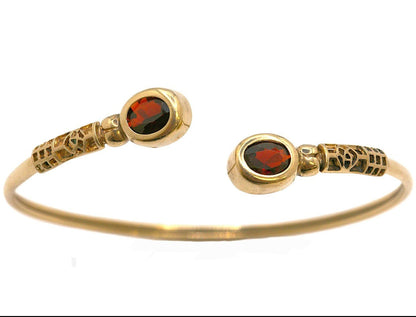 Garnet Cuff Bangle