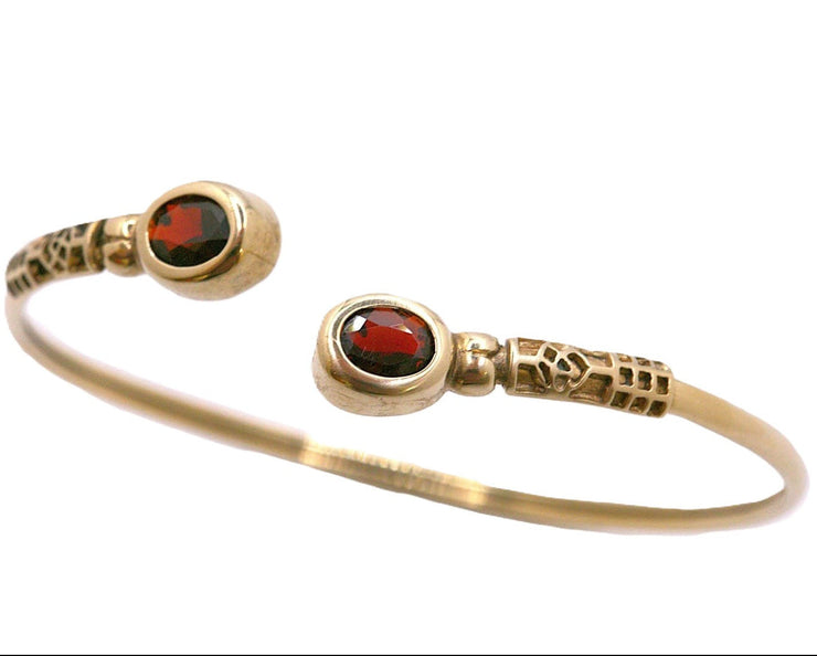 Garnet Cuff Bangle