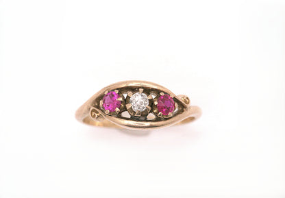 Ruby & Diamond Trilogy Ring