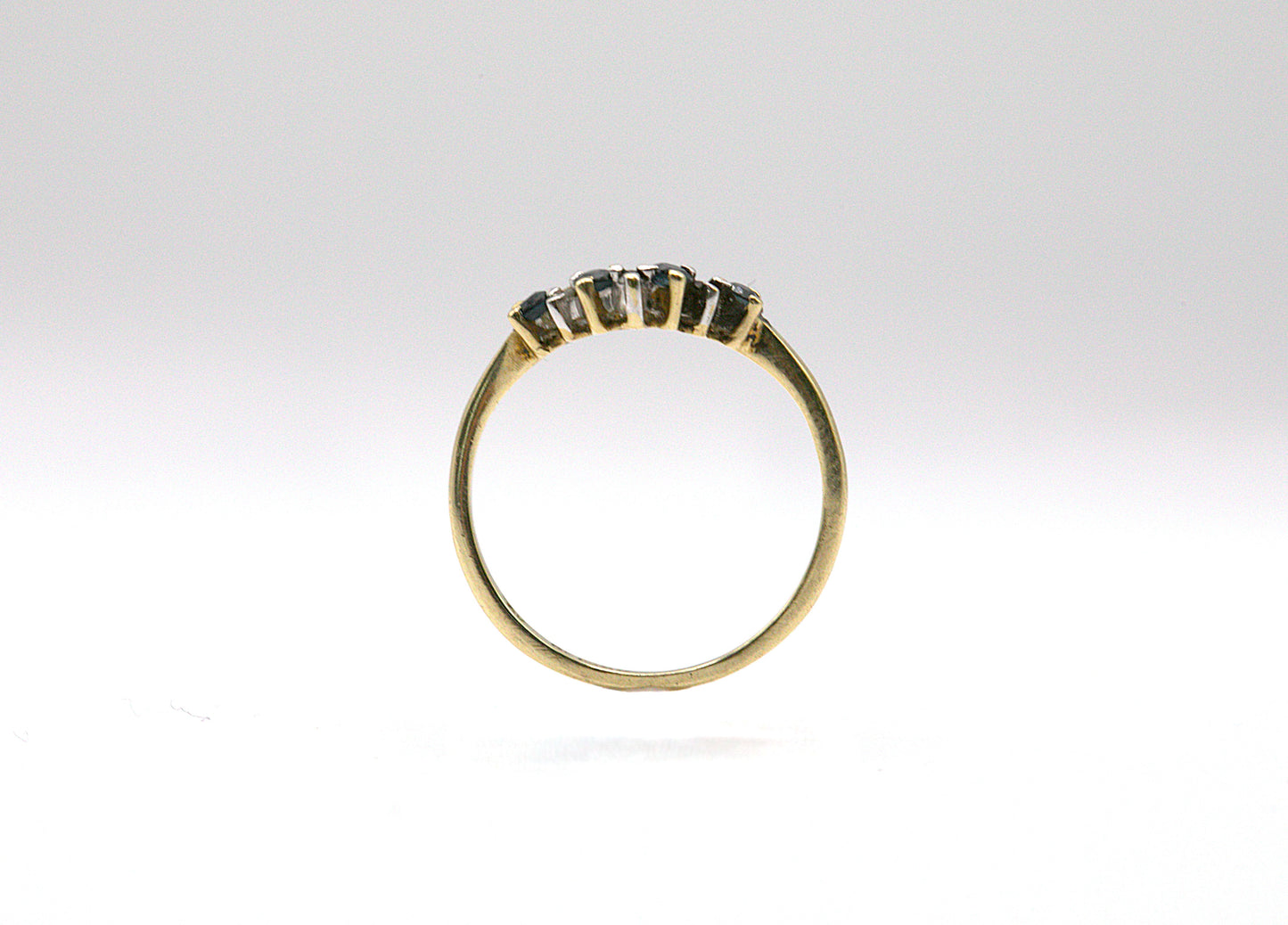 Sapphire & Diamond Wishbone Ring