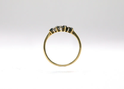 Sapphire & Diamond Wishbone Ring