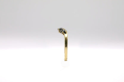 Sapphire & Diamond Wishbone Ring