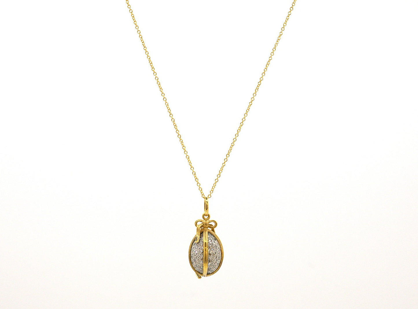 Tiffany & Co Jean Schlumberger Egg Charm 18ct Gold With Chain