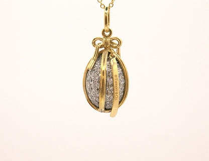 Tiffany & Co Jean Schlumberger Egg Charm 18ct Gold With Chain