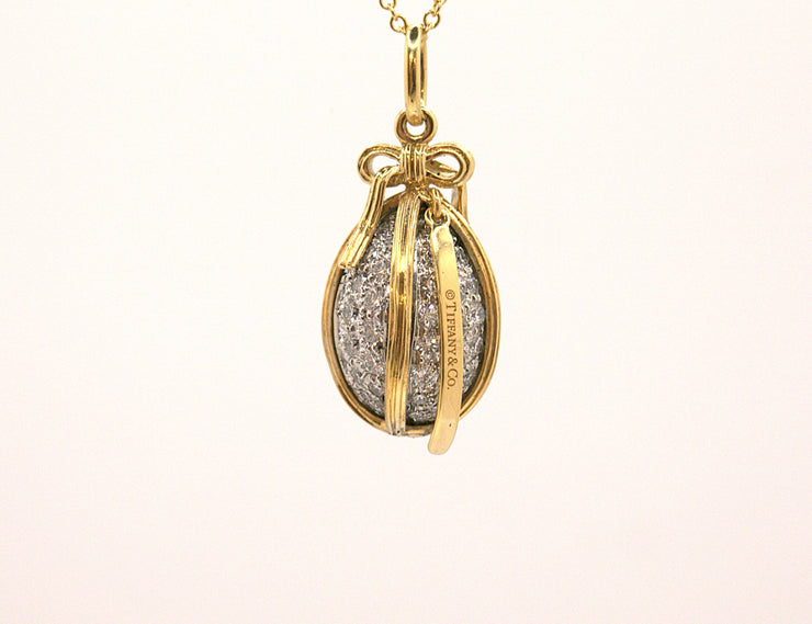 Tiffany & Co Jean Schlumberger Egg Charm 18ct Gold With Chain