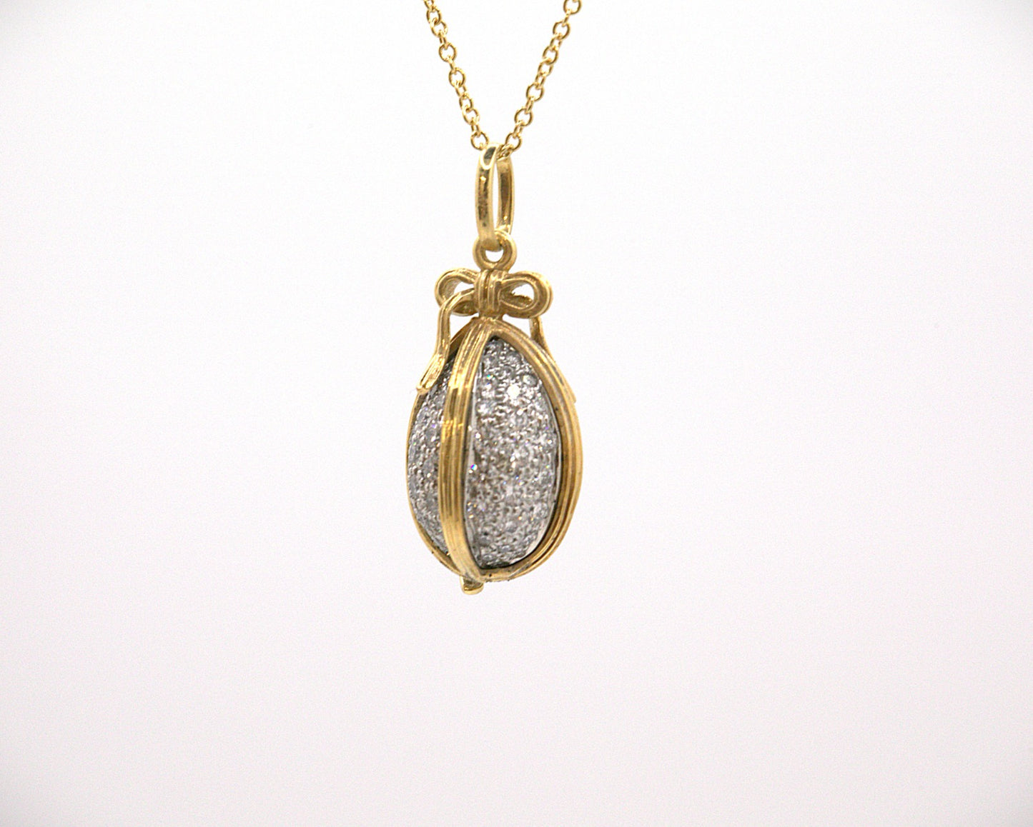Tiffany & Co Jean Schlumberger Egg Charm 18ct Gold With Chain