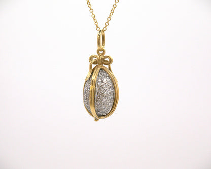 Tiffany & Co Jean Schlumberger Egg Charm 18ct Gold With Chain