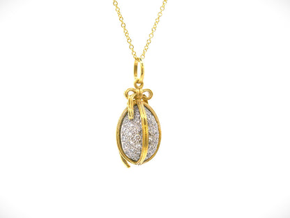 Tiffany & Co Jean Schlumberger Egg Charm 18ct Gold With Chain