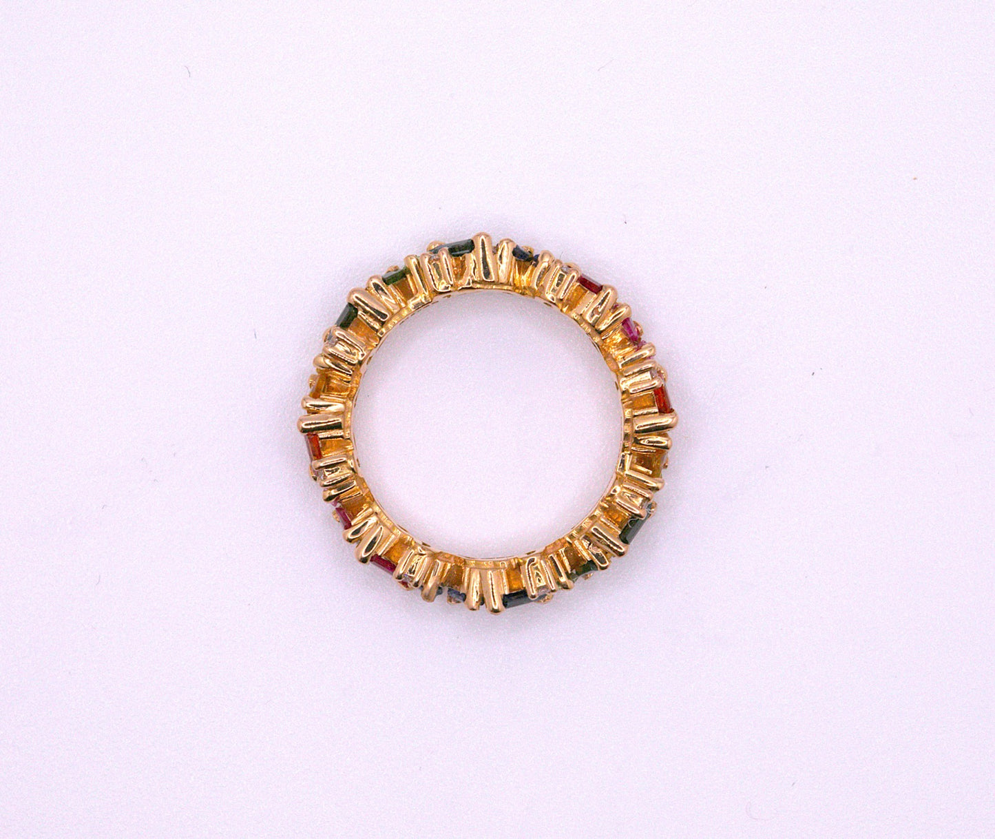 Suzanne Kalan Rainbow Sapphire & Diamond Eternity Ring