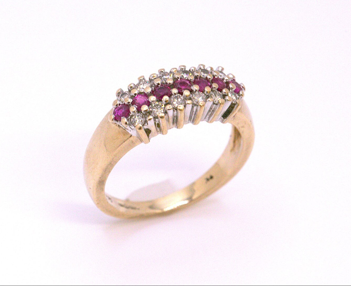 Diamond & Ruby Cluster Ring