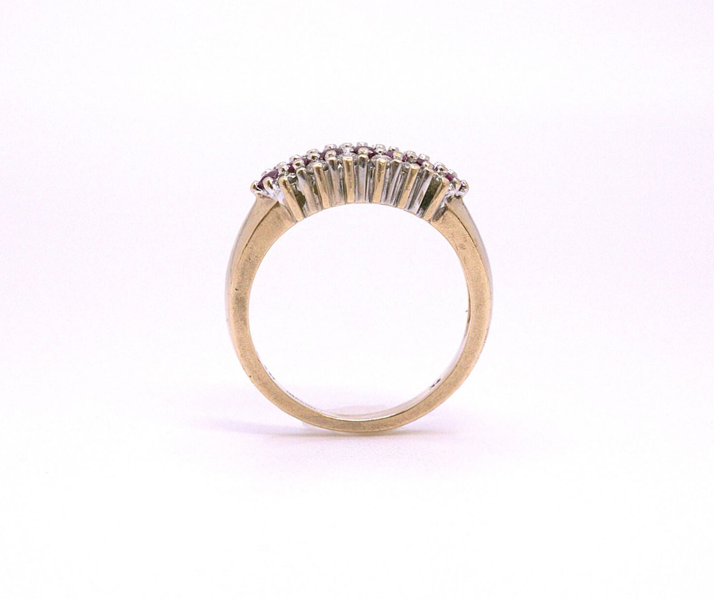 Diamond & Ruby Cluster Ring