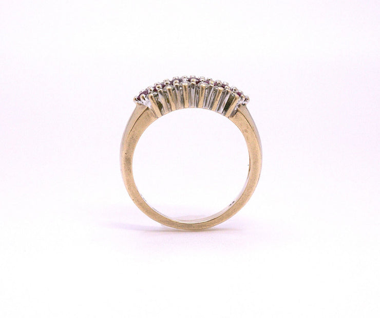 Diamond & Ruby Cluster Ring