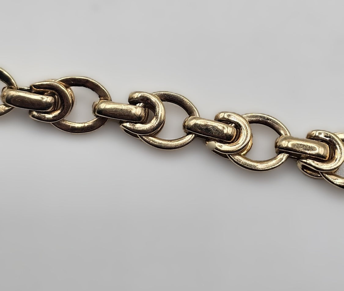 Double Link Bracelet 9ct Yellow Gold Bracelet