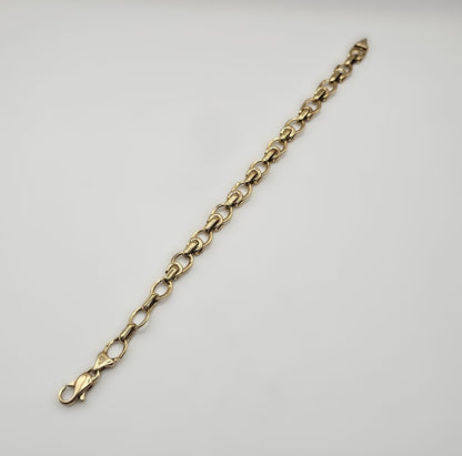 Double Link Bracelet 9ct Yellow Gold Bracelet
