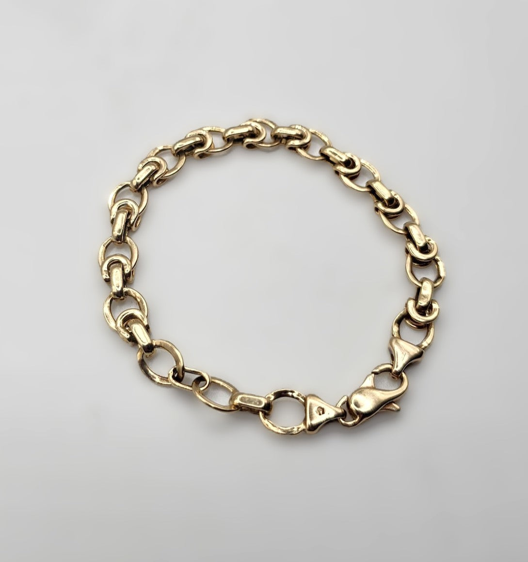 Double Link Bracelet 9ct Yellow Gold Bracelet