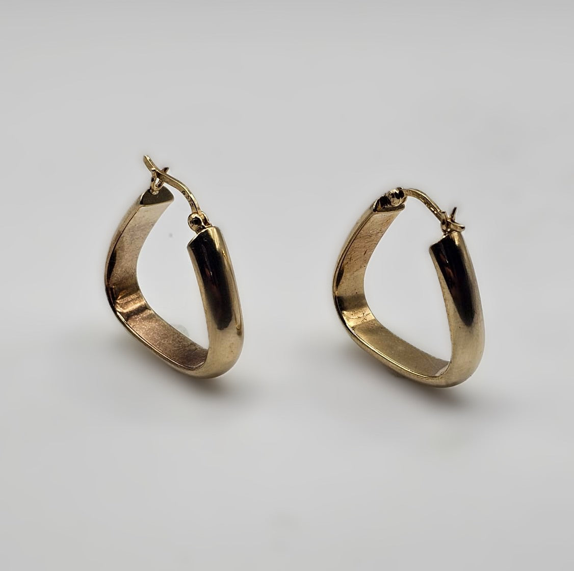 Geometric Hoop Earrings - 9ct Gold