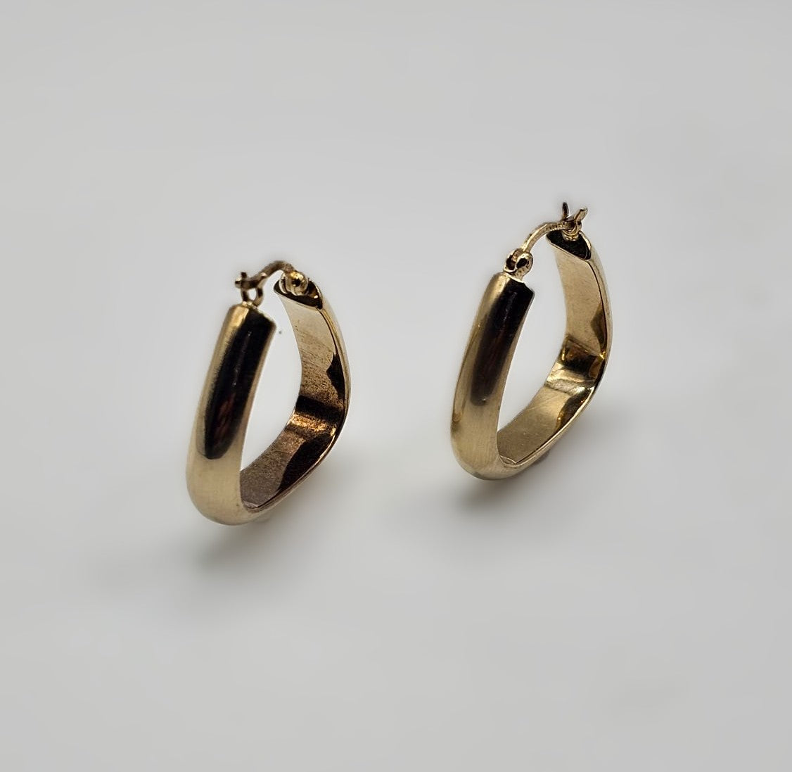 Geometric Hoop Earrings - 9ct Gold