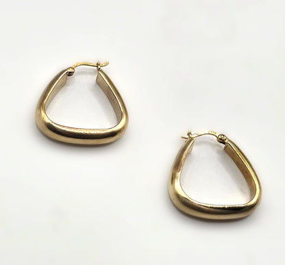 Geometric Hoop Earrings - 9ct Gold