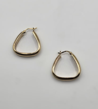 Geometric Hoop Earrings - 9ct Gold