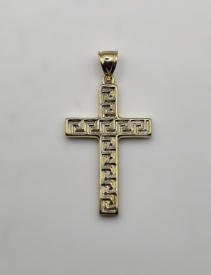 Cross Meander Design Pendant