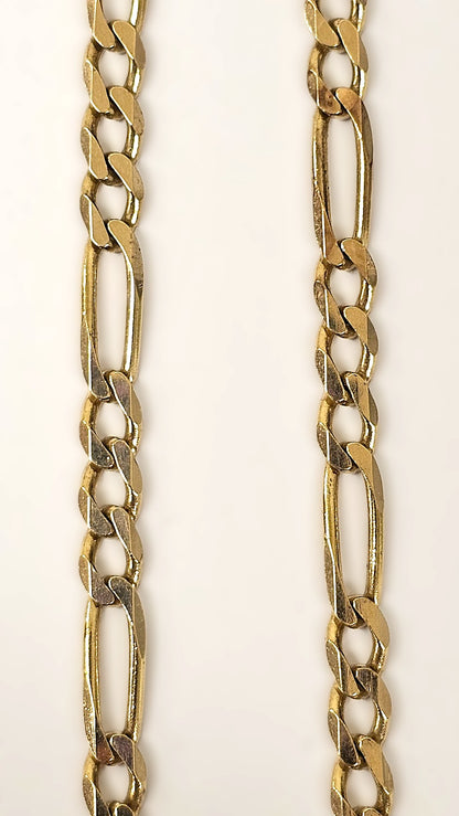 Crucifix Pendant With Figaro Chain