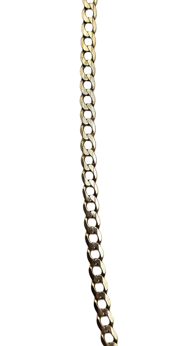 Long Curb Chain - 9ct Gold - 26"