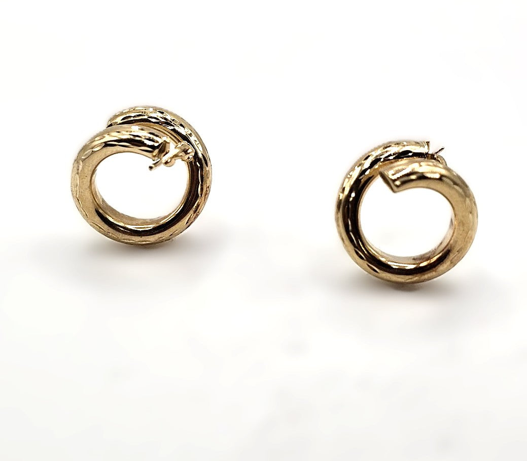 Spiral Twist Earrings - 9ct Gold