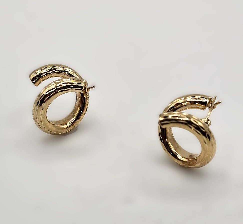 Spiral Twist Earrings - 9ct Gold