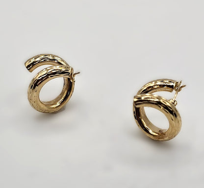 Spiral Twist Earrings - 9ct Gold