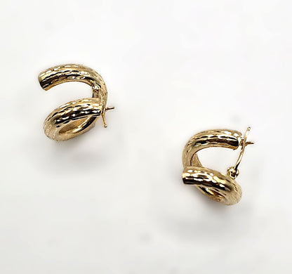 Spiral Twist Earrings - 9ct Gold