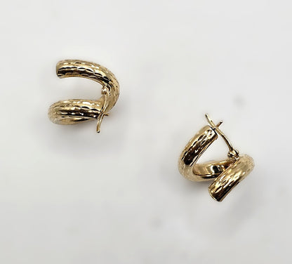 Spiral Twist Earrings - 9ct Gold