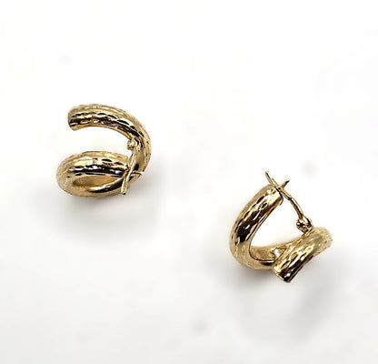 Spiral Twist Earrings - 9ct Gold