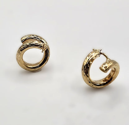 Spiral Twist Earrings - 9ct Gold
