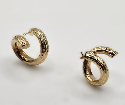 Spiral Twist Earrings - 9ct Gold