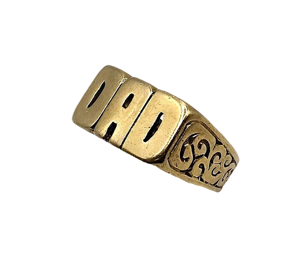 Dad Ring - 9ct Gold - Size R
