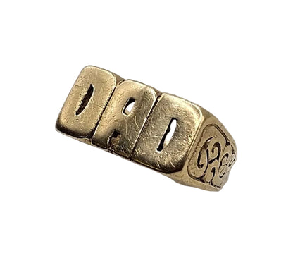 Dad Ring - 9ct Gold - Size R
