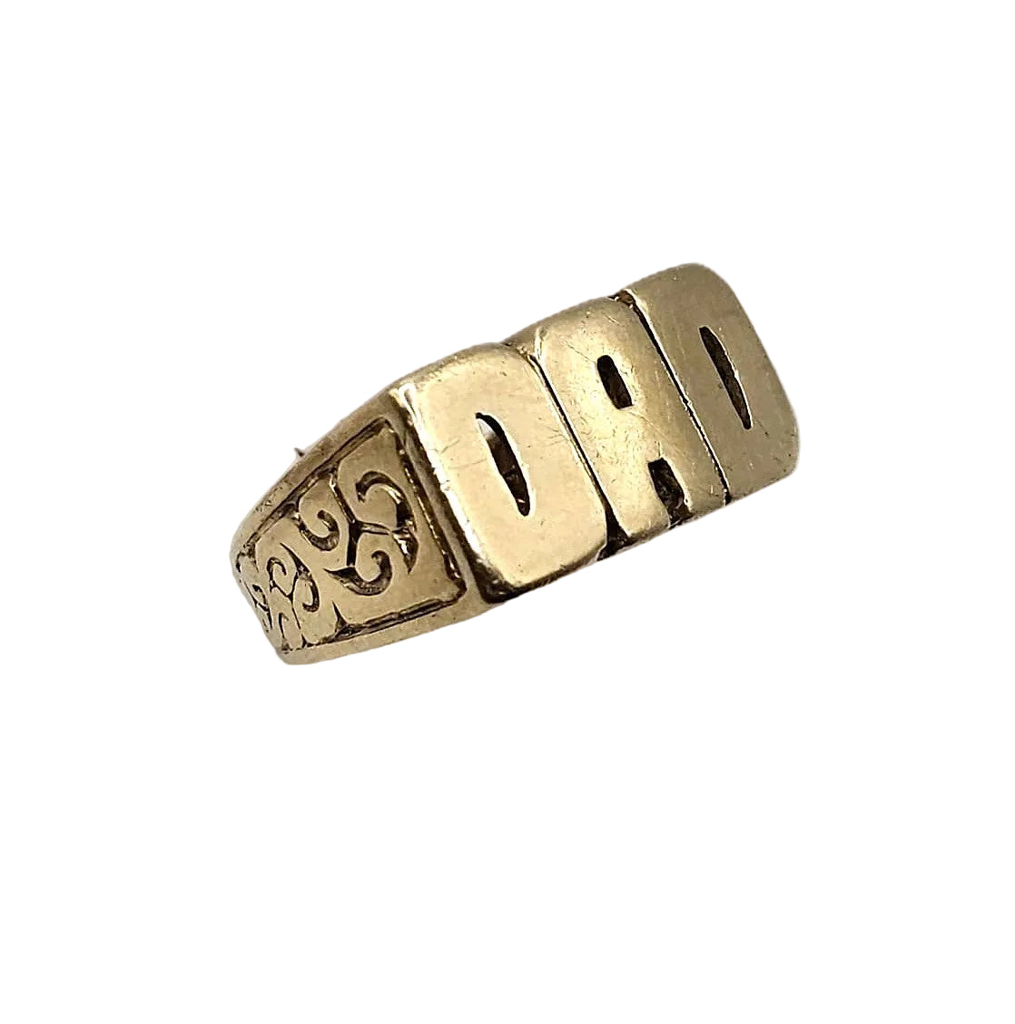 Dad Ring - 9ct Gold - Size R