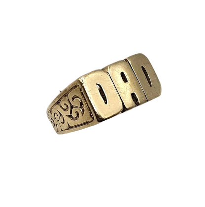 Dad Ring - 9ct Gold - Size R