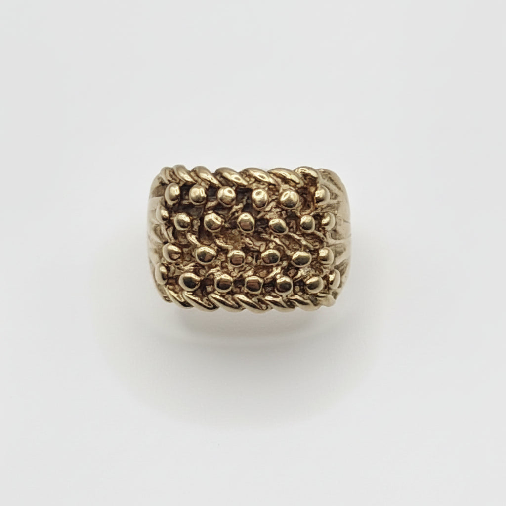Keeper Ring - 9ct Gold - Size P 1/2