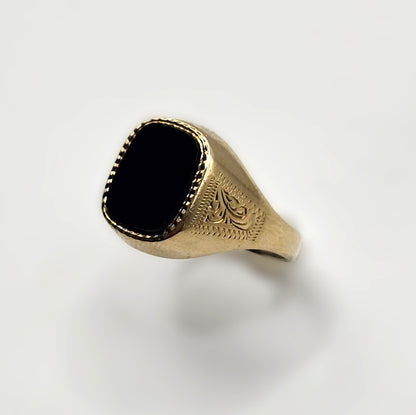 Signet Ring - 9ct Gold - Size S