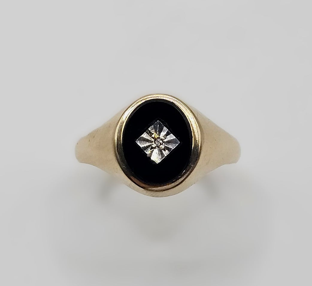 Signet Ring - 9ct Gold - Size X