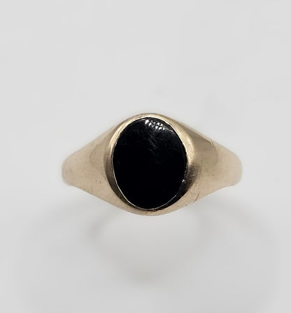 Signet Ring - 9ct Gold -  W 1/2