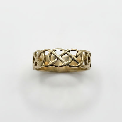 Celtic Knot Ring - 9ct Gold - Size V1/2